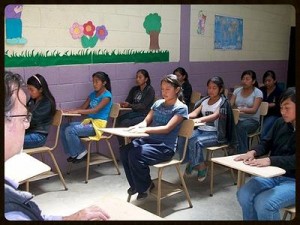 School meditation in Guatemala